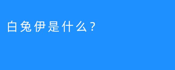 白兔伊是什么？