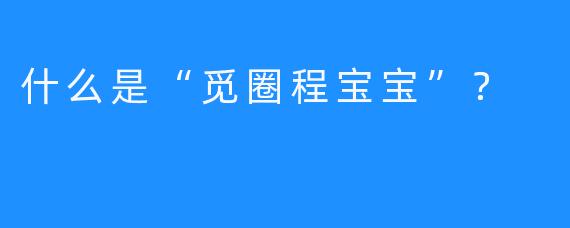 什么是“觅圈程宝宝”？