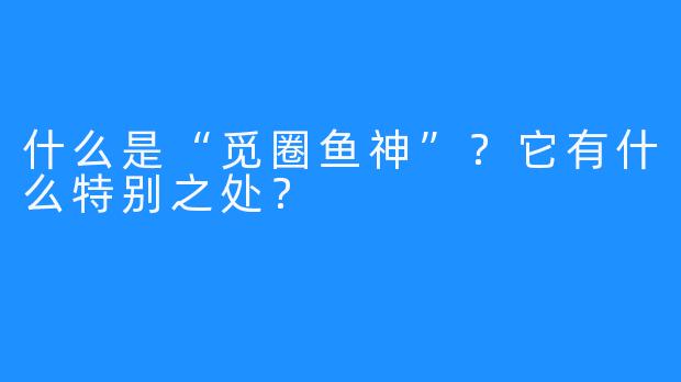 什么是“觅圈鱼神”？它有什么特别之处？