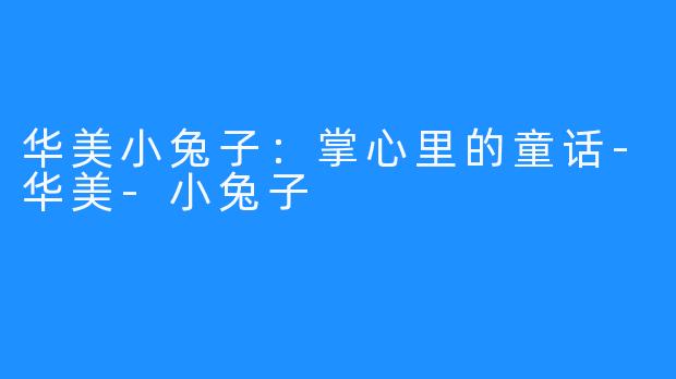 华美小兔子：掌心里的童话-华美-小兔子