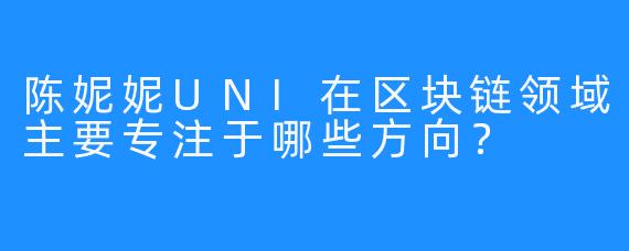 陈妮妮UNI在区块链领域主要专注于哪些方向？